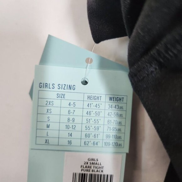 DSG Girl's Performance High-Rise Flare Tight in Black - Size 2XS - Picture 6 of 8